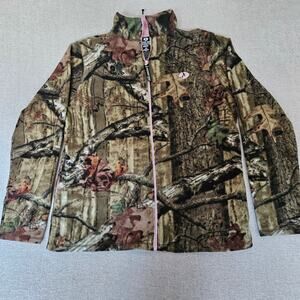 Mossy Oak Break Up Infinity Fleece Hoodie Womens XL Pink Inner Camo